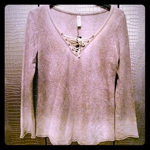 Plush and Lush Ombre Organic Sweater NWT XL V Neck